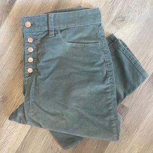 HIGH RISE CORDUROY SKINNY JEANS